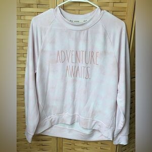 Rae Dunn Light Pink Small Petite Crew Neck Sweater